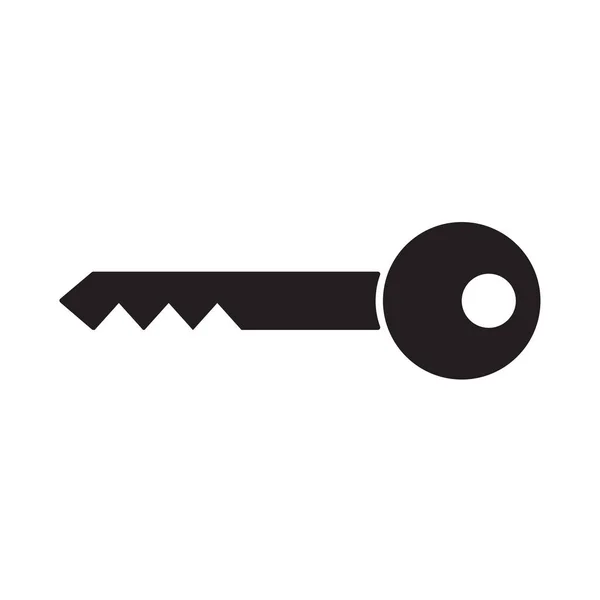 Zwarte sleutel pictogram-vector illustratie — Stockvector
