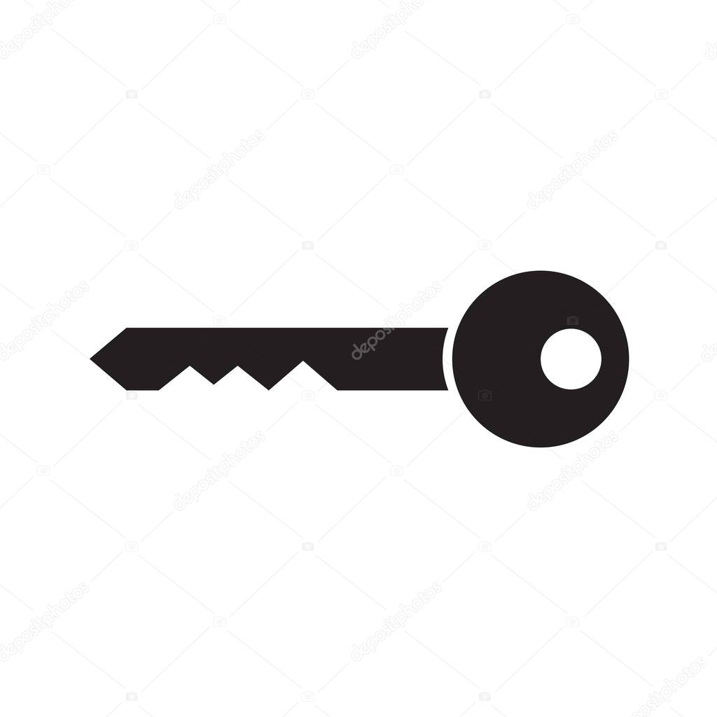 black key icon- vector illustration