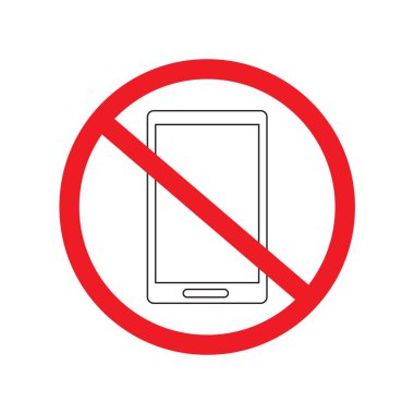 hiçbir smartphone işareti simgesi-vektör çizim