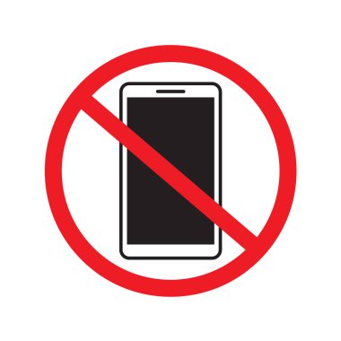 hiçbir smartphone işareti simgesi-vektör çizim