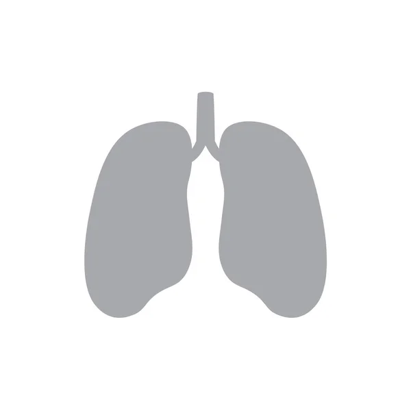 灰色の肺のアイコン ベクトル図 — ストックベクタ