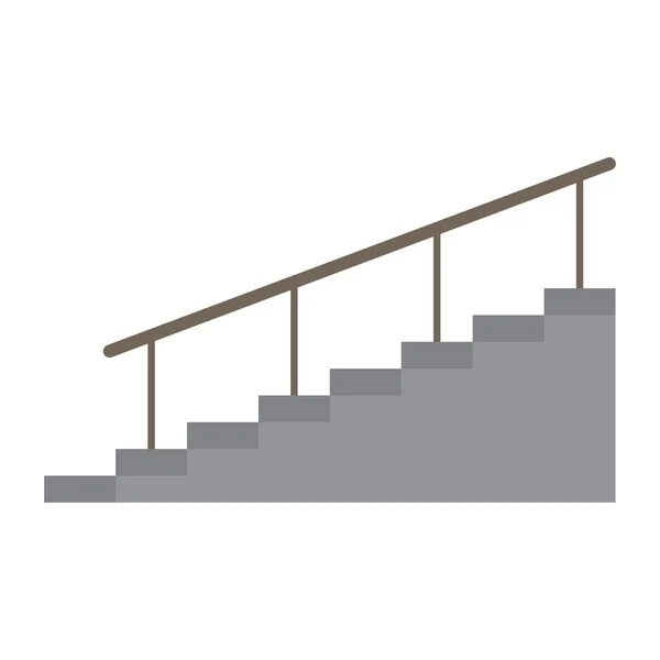 Escalera con ilustración de vectores de barandilla — Vector de stock