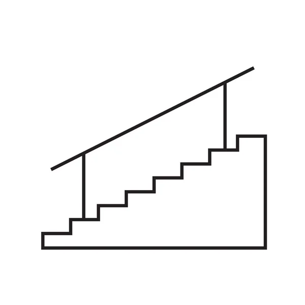 Иконка лестницы - векторная иллюстрация — стоковый вектор