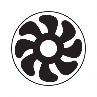 Hava fan havalandırma simge vektör çizim