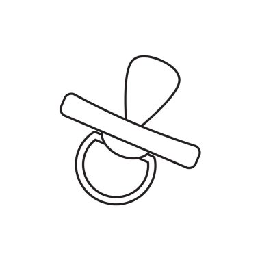 Bebek emziği, emzik simge vektör çizim