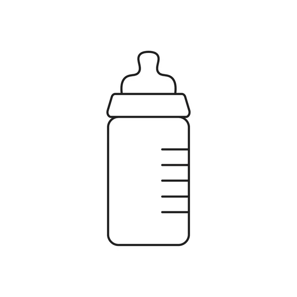 Babyflasche mit Schnuller-Icon - Vektorillustration — Stockvektor