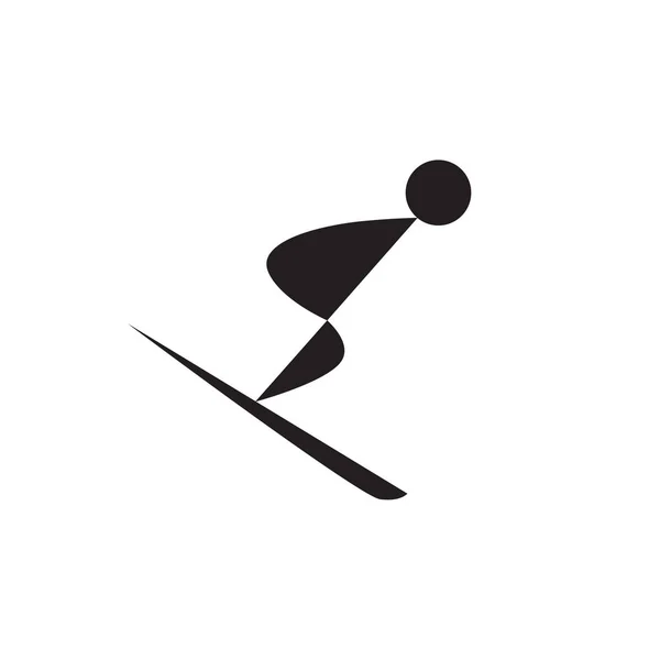 Esquiador o snowboarder web icon- vector ilustración — Vector de stock