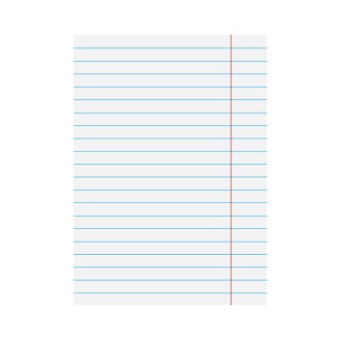 çizgili defter kağıt levha-vektör çizim