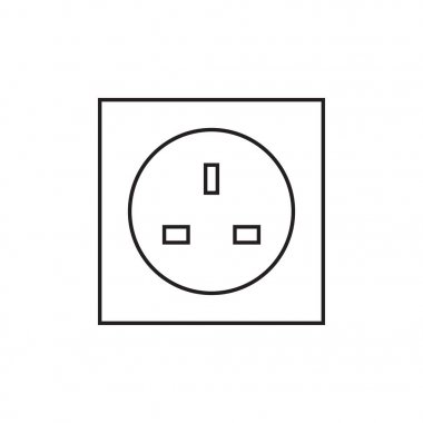 İngiltere'de elektrik cep simge vektör çizim