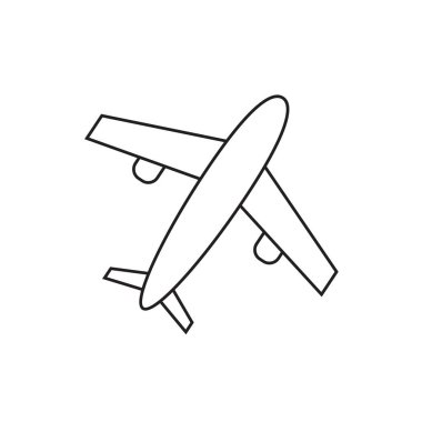 uçak simge vektör çizim