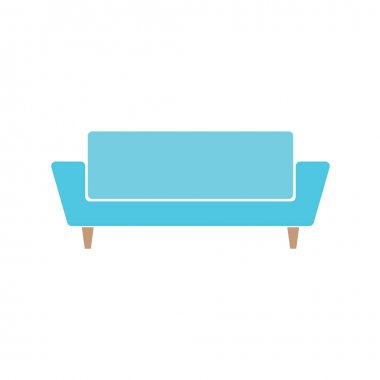 mavi koltuk simge vektör çizim