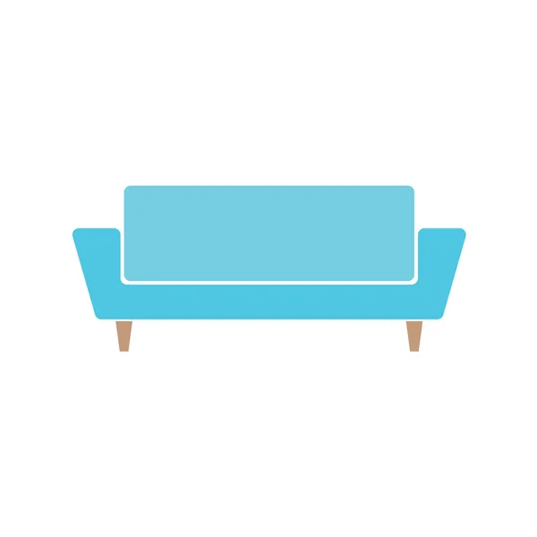 Blue sofa icon- vector illustration — Stock Vector