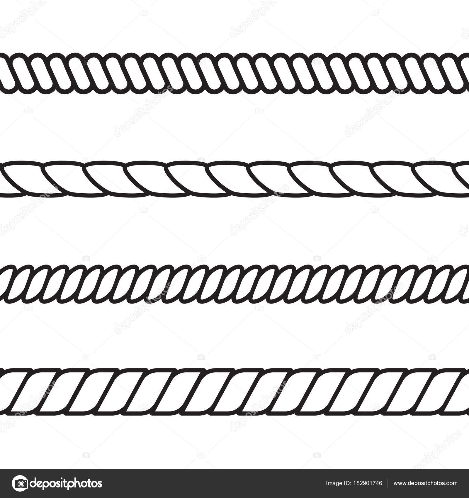 Rope pattern set- vector illustration Stock Vector by ©chrupka 182901746