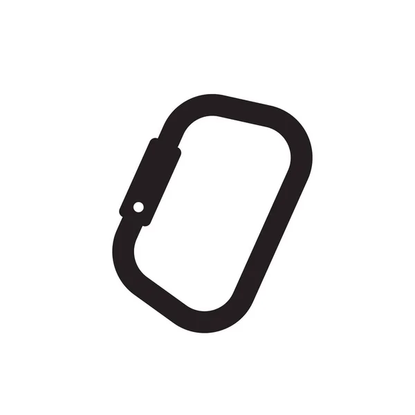 Climbing carabiner icon- vector illustration — Stock Vector