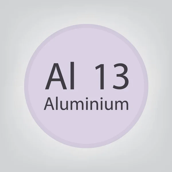 Aluminium Al scheikundig element pictogram-vector illustratie — Stockvector