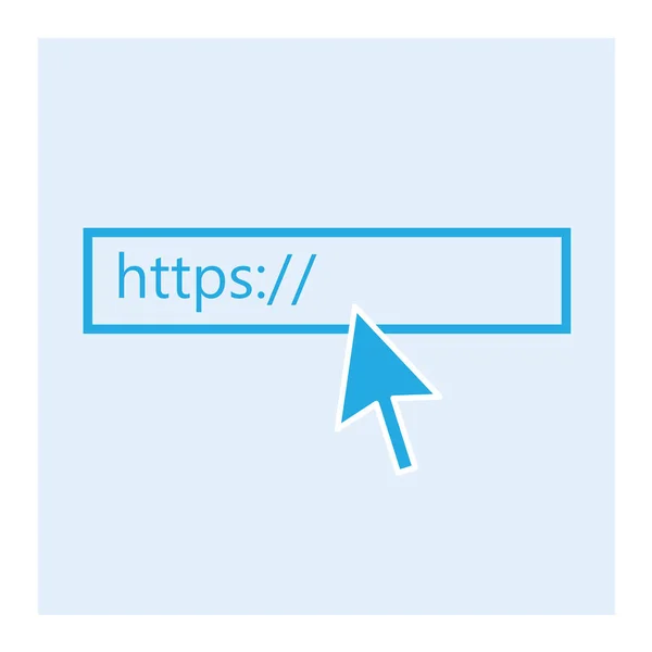 Fenêtre de recherche internet et icône du curseur illustration vectorielle — Image vectorielle