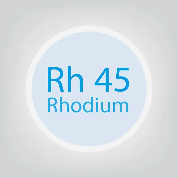 Rhodium RH chemical element icon- vector illustration — Stock Vector