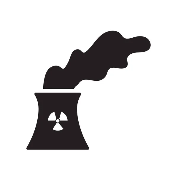 Planta de energía nuclear icon- vector ilustración — Vector de stock