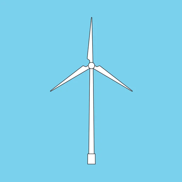 Windmolen pictogram-vector illustratie — Stockvector
