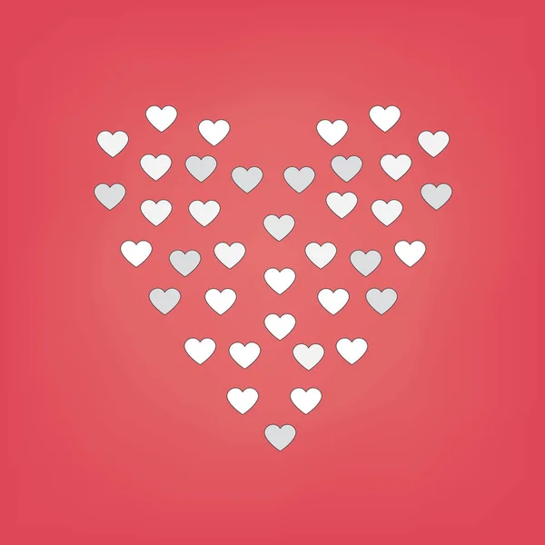 Heart-shaped pattern- vector illustration — Stock Vector