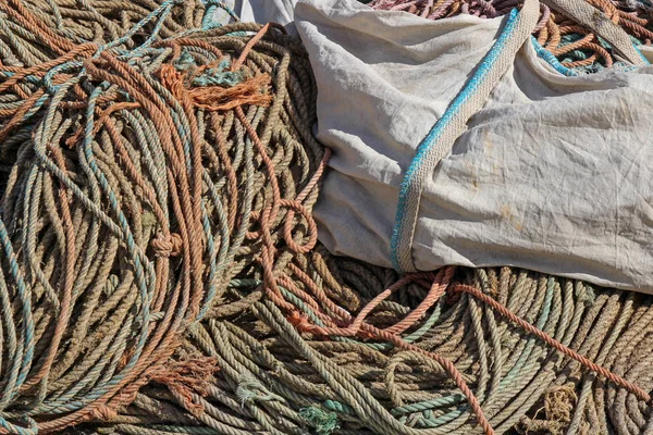 Colorful fishing rope background — Stock Photo, Image