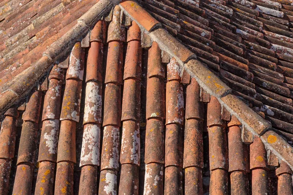 Antiguos azulejos de arcilla fondo — Foto de Stock