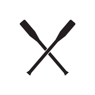 çapraz tekne kürek-vektör çizim