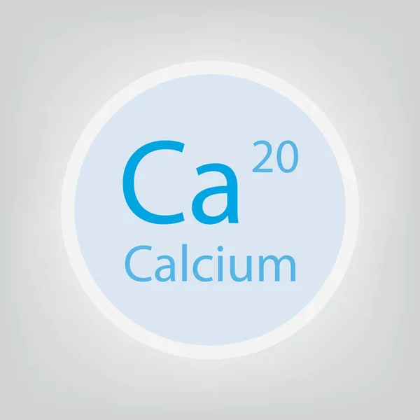 钙 Ca 化学元素图标-矢量图解 — 图库矢量图片