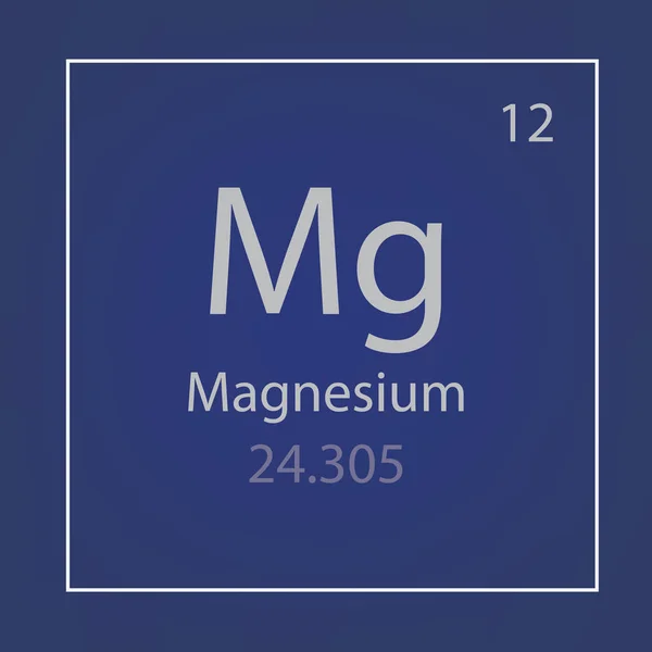 Иконно-векторная иллюстрация химического элемента магния Mg — стоковый вектор
