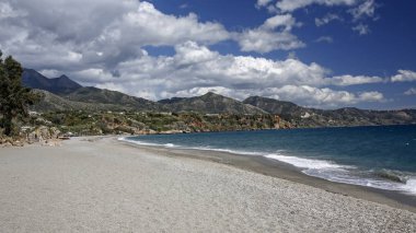 Nerja ünlü tatil costa del sol, malaga, İspanya 