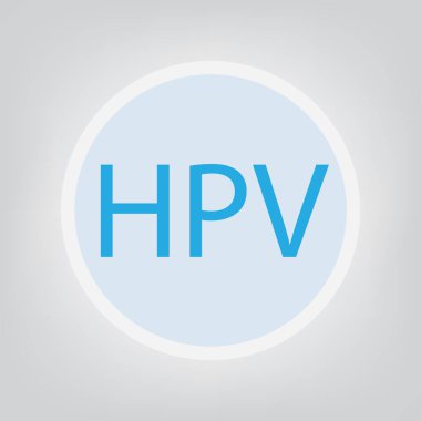 HPV (Human Papillomavirus) kısaltma-vektör çizim