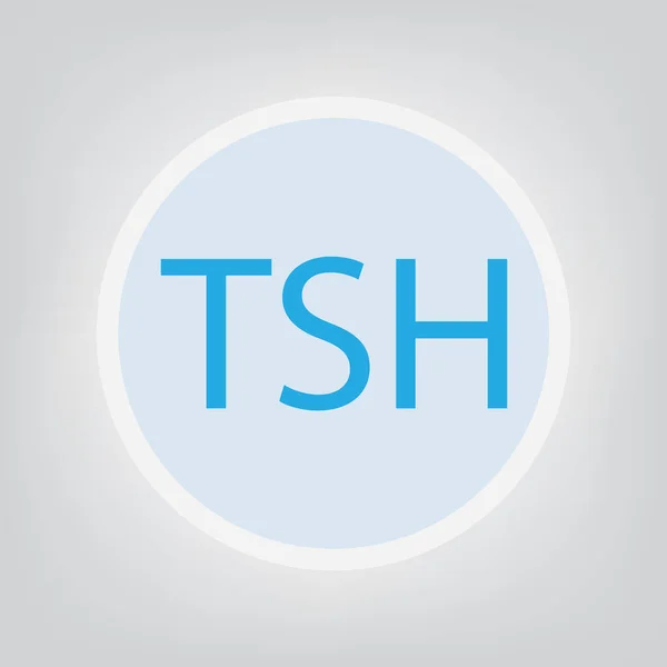 TSH (hormona estimulante de la tiroides) acrónimo vector ilustración — Vector de stock