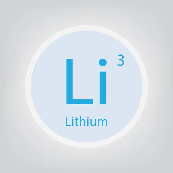 Lithium Li élément chimique icon- vecteur illustration — Image vectorielle