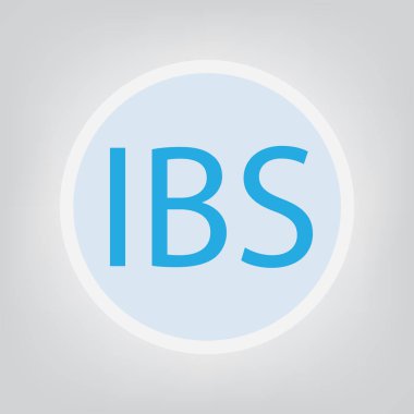 IBS (İrritabl Bağırsak Sendromu) kısaltma-vektör çizim