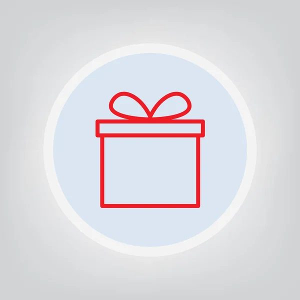 Caja de regalo roja icono- vector ilustración — Vector de stock