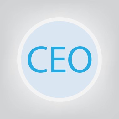 CEO (Chief Executive Officer) kısaltma-vektör çizim