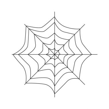 örümcek ağı simge vektör çizim