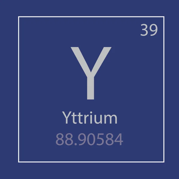 Yttrium Y grundämne ikon-vektor illustration — Stock vektor