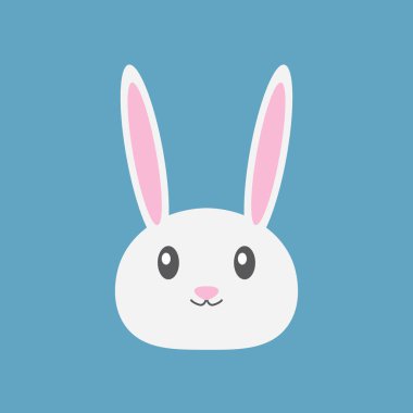 Paskalya tavşanı simge vektör çizim başkanı