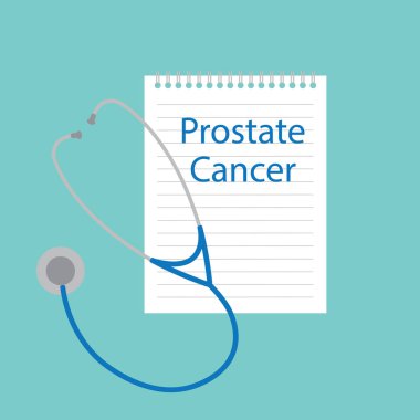 Prostat kanseri defter-vektör çizim içinde yazılı