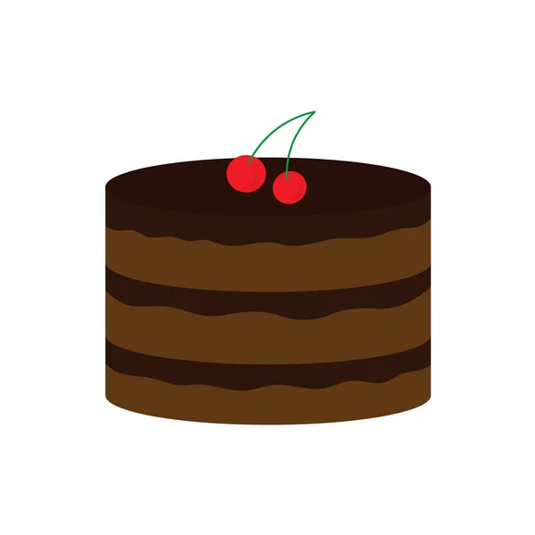 Bolo de chocolate icon- ilustração vetorial — Vetor de Stock