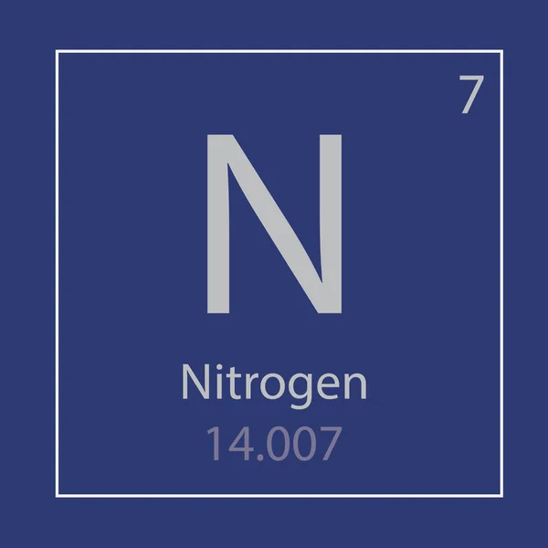 Illustrazione icono- vettore di azoto N elemento chimico — Vettoriale Stock