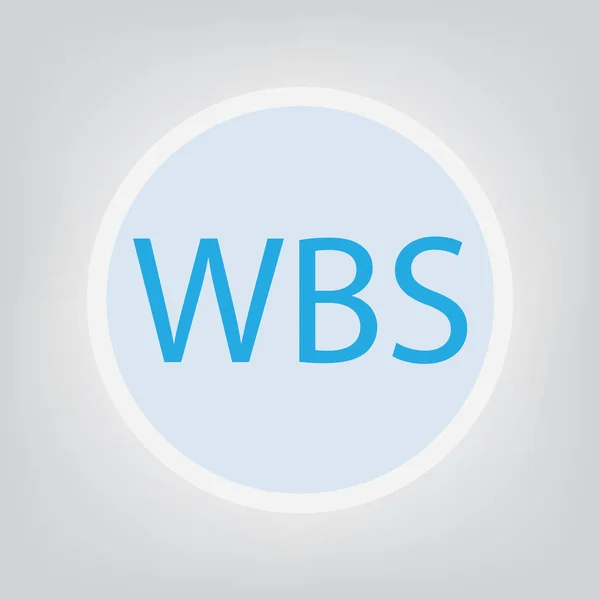 WBS (Work Breakdown Structure) acrónimo-vector illustration — Vector de stock