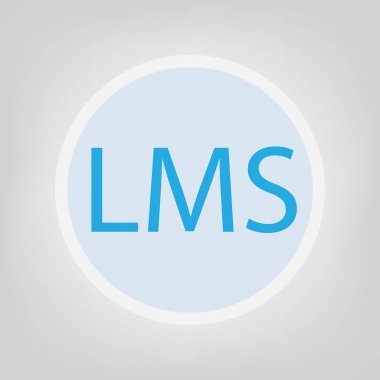 LMS (öğrenme yönetim sistemi) kısaltma-vektör çizim
