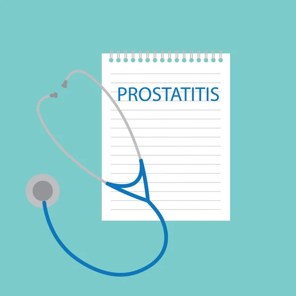 Prostatite escrita em anota- ilustração vetorial —  Vetores de Stock