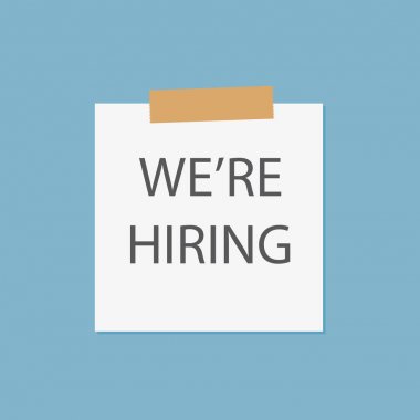 Biz işe defter kağıt-vektör çizim içinde yazılı