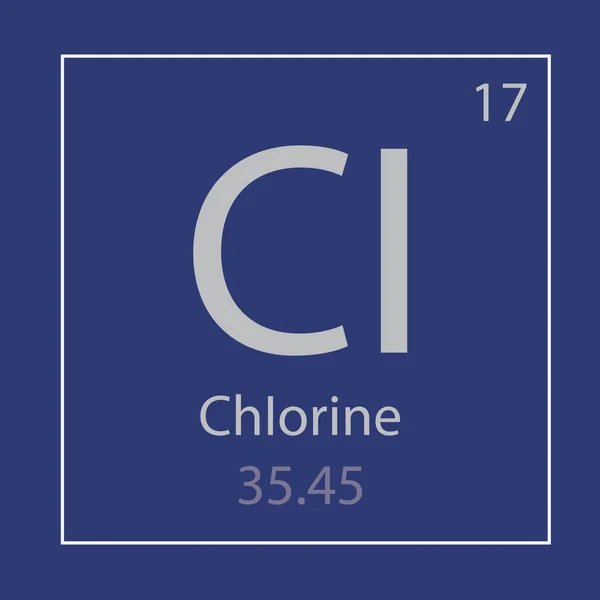 Cloro Cl elemento chimico icon- vettoriale illustrazione — Vettoriale Stock