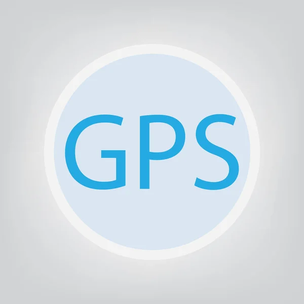 Gps (globales Positionierungssystem) Akronym- Vektor-Illustration — Stockvektor