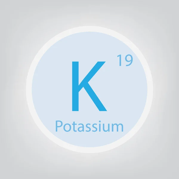 Kalium k chemisches Element Icon-Vektor Illustration — Stockvektor