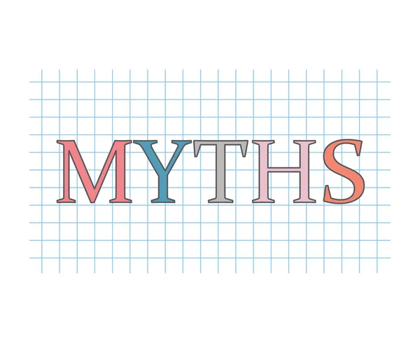 Myths concept- vector illustration — Stock Vector